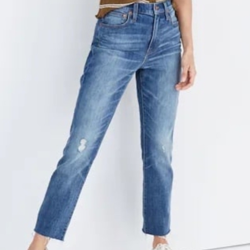 NWT Madewell High Rise Slim Crop Boyjean Sz 37 Petite